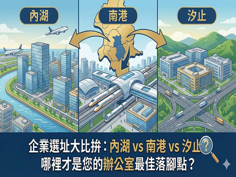 內湖 vs 南港 vs 汐止，哪裡才是您的辦公室最佳落腳點？