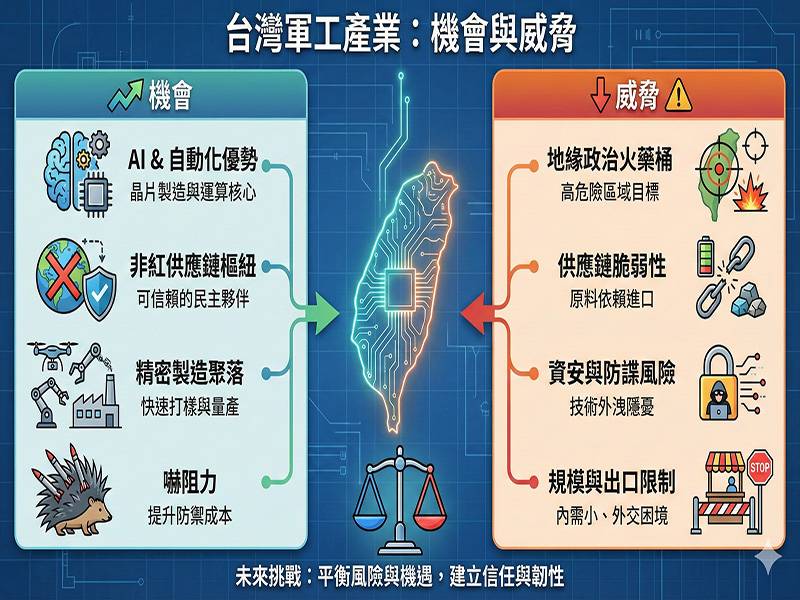  AI 浪潮下的鐵堡壘：台灣軍工產業的機遇、矛盾與五大挑戰 