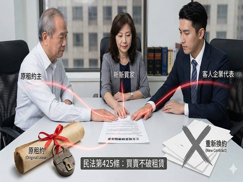  企業租賃防衛指南：產權移轉下的「拒換新約」與「三方協議」執行策略 
