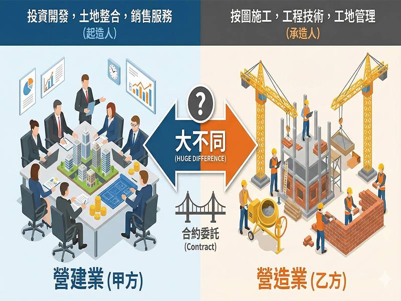  營造業與營建業：產業全貌、法規等級與一條龍運作深度解析 