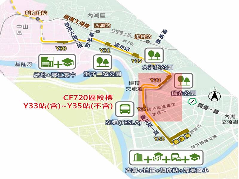 東環線四月起動工，內湖科技園區...